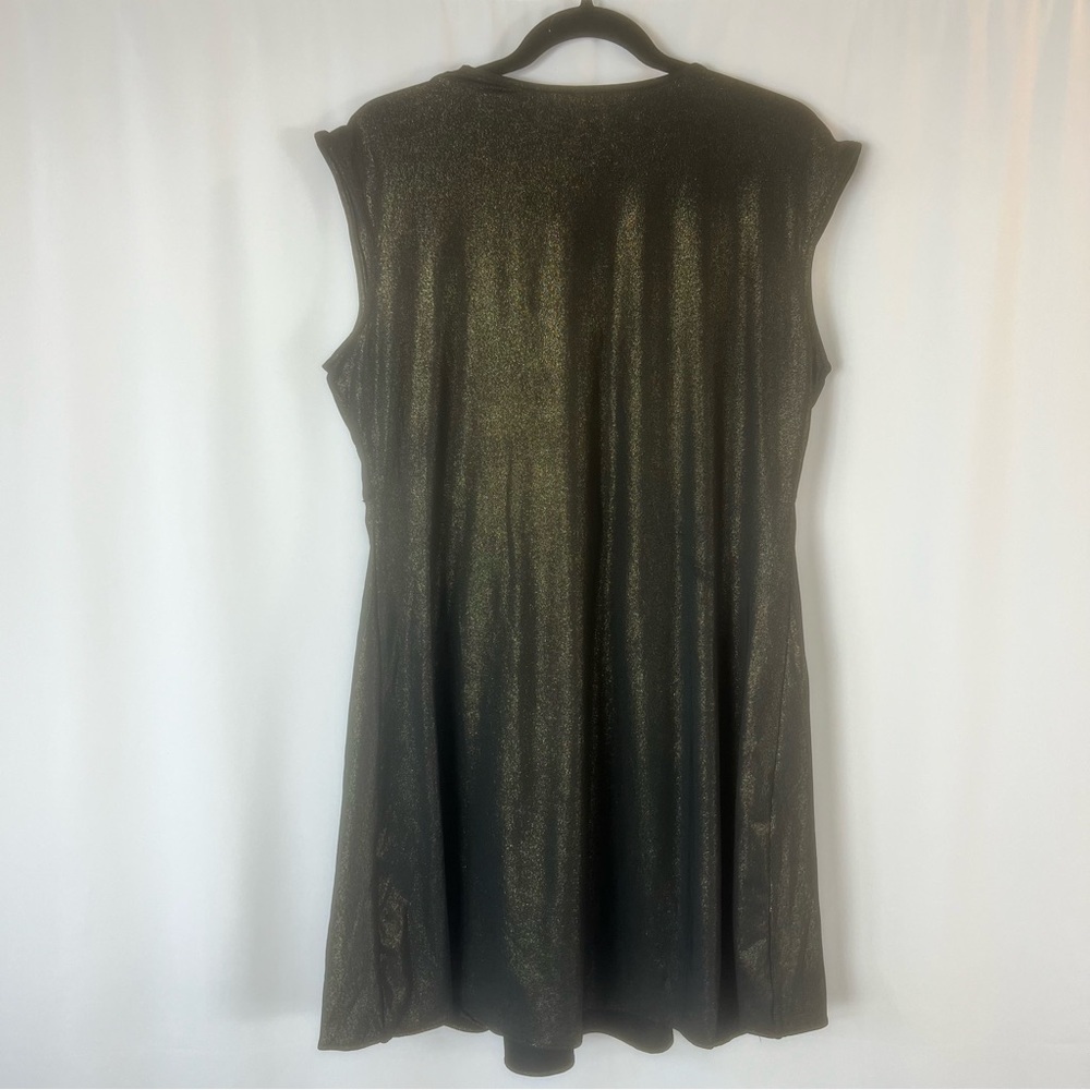 Y2K Babydoll Empire Waist Tunic Jeweled Buckled Sleeveless sparkly Top size:L - Picture 8 of 13